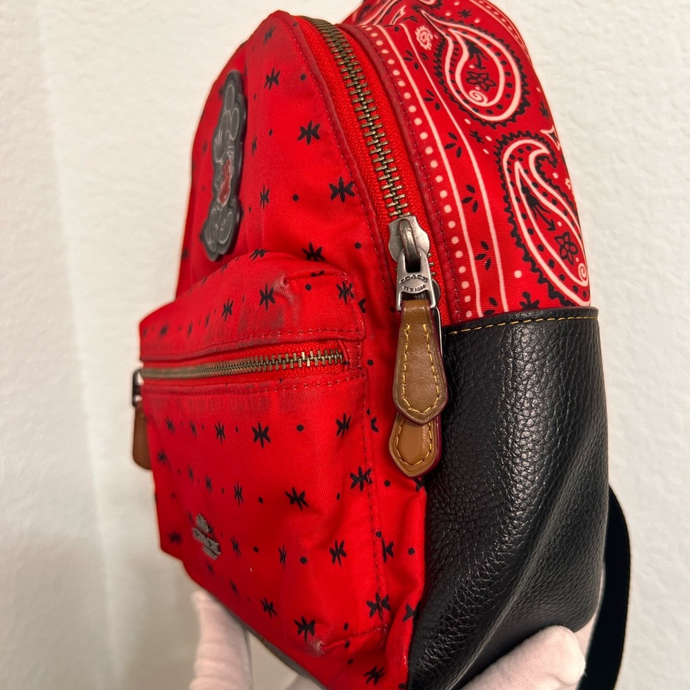 Coach Red Mickey Mouse Mini Backpack - image 2
